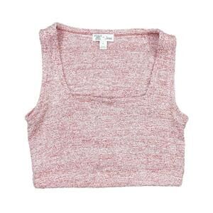 Jenni By Jennifer Moore Womens Fuzzy Knit Crop Top Size M